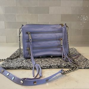 Rebecca Minkoff 5 zip crossbody, lavender